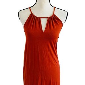 Forever21 Rust Orange Sleeveless Halter Dress